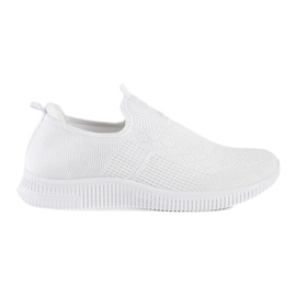 Weiße Slip-On-Sportschuhe für Damen