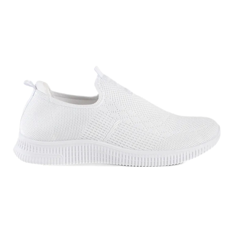 Weiße Slip-On-Sportschuhe für Damen
