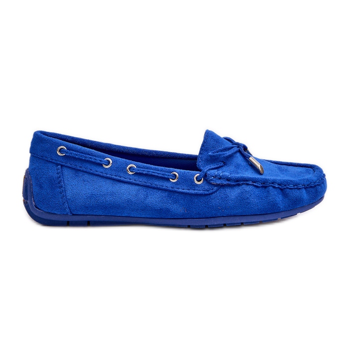 Blaue Si Passione Wildleder-Loafer für Damen