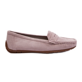 Confly Frauen Wildleder Moccasins Gray Lila Lenvie grau