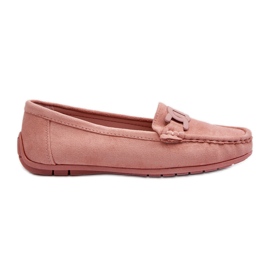 Modische Wildleder-Loafer für Damen in Hellrosa von Rabell