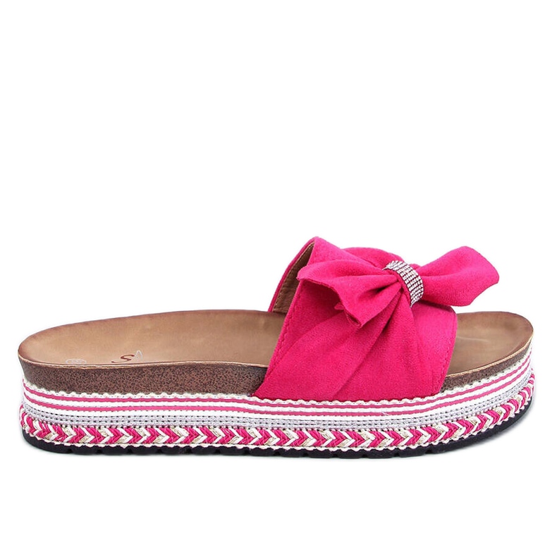 Kork-Flip-Flops mit bunter Sohle Servoz Fuchsia rosa