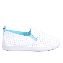 Jousse WEISS/BLAU Slip-on-Sneaker weiß