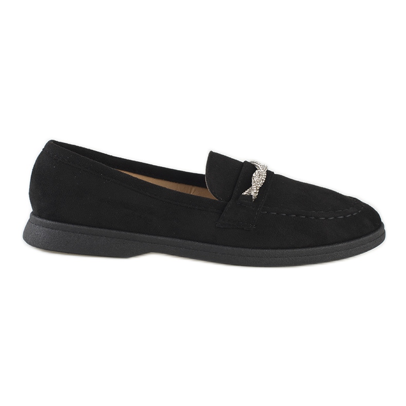 Schwarze Wildleder-Slipper für Damen