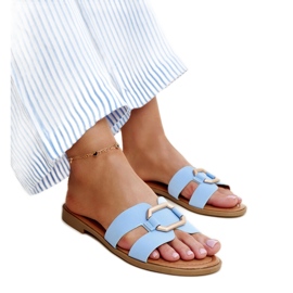 Blaue Flip-Flops mit Isana-Schnalle