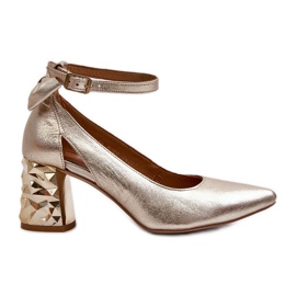 Lederpumps mit Schleife Maciejka 05059-25 Gold golden