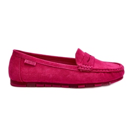 Damen-Mokassins aus Öko-Wildleder Big Star NN274934 Memory Foam System Fuchsia rosa