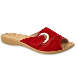 Befado Damen-Slipper mit Kork-PU-Einsatz 265D027 rot