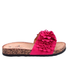 Kork-Flip-Flops mit Sebill-Fuchsia-Blumen rosa
