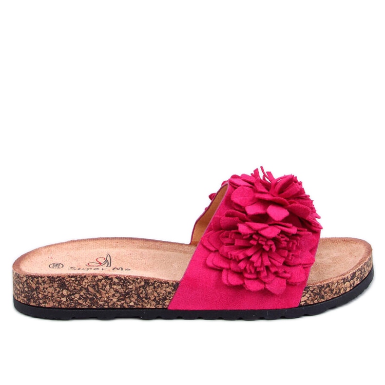 Kork-Flip-Flops mit Sebill-Fuchsia-Blumen rosa