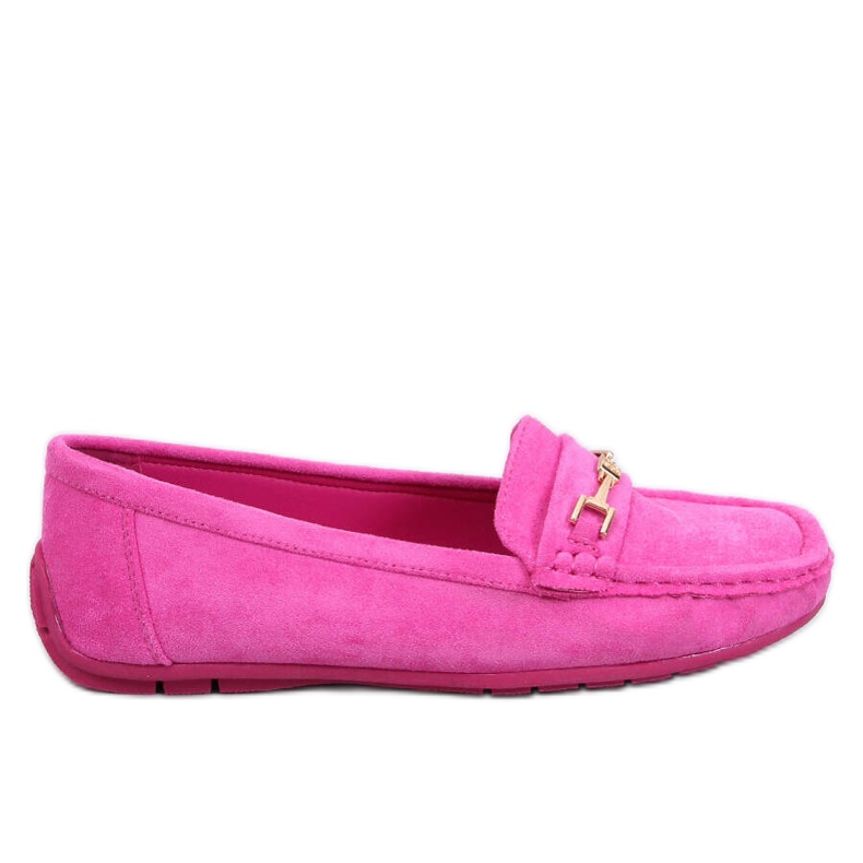 Damen-Mokassins aus Wildleder Sourd Fuchsia rosa