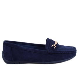 Wildleder-Mokassins für Damen in Sourd Navy blau
