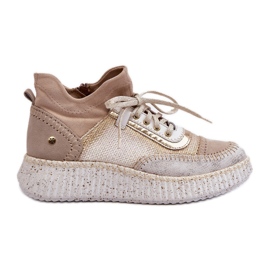 Wildleder Damenschuhe Maciejka 06405-04 Beige