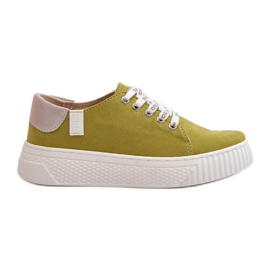 Damen-Sneaker Memory Foam System Big Star NN276003 Limette grün