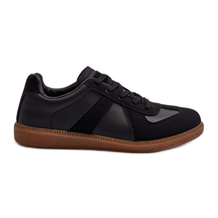 Niedrige Damen-Sneakers in Schwarz Braidn
