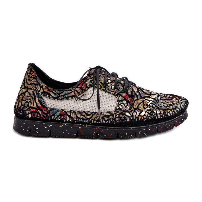 Gemusterte Damenschuhe Maciejka 06347-01 Schwarz