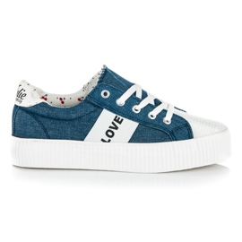 Kylie Love &amp; Peace-Turnschuhe blau
