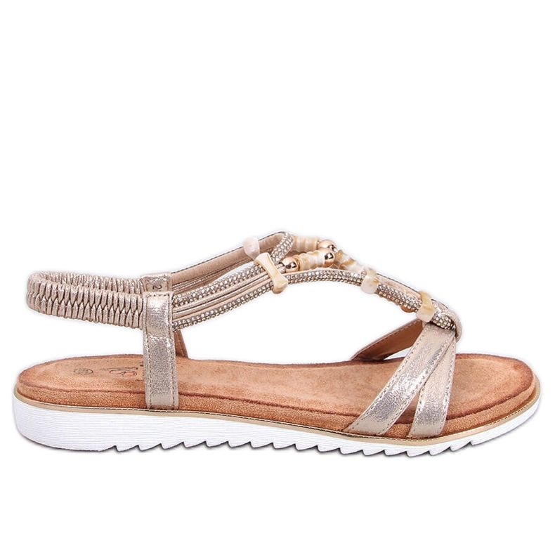 Montier Goldperlensandalen golden