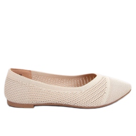 Durchbrochene Ballerinas in Sotty Beige mit Mandelmuster