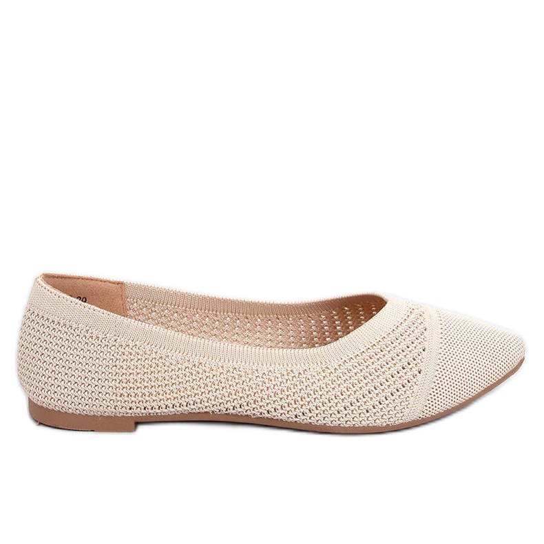 Durchbrochene Ballerinas in Sotty Beige mit Mandelmuster