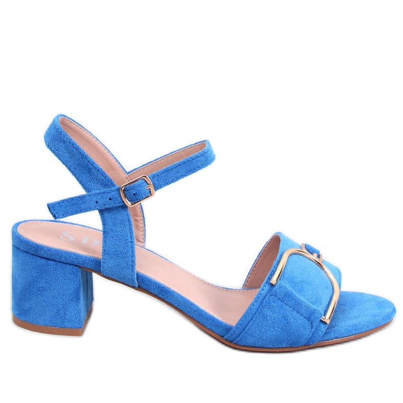 Parisy Blue-Sandalen mit niedrigem Absatz blau