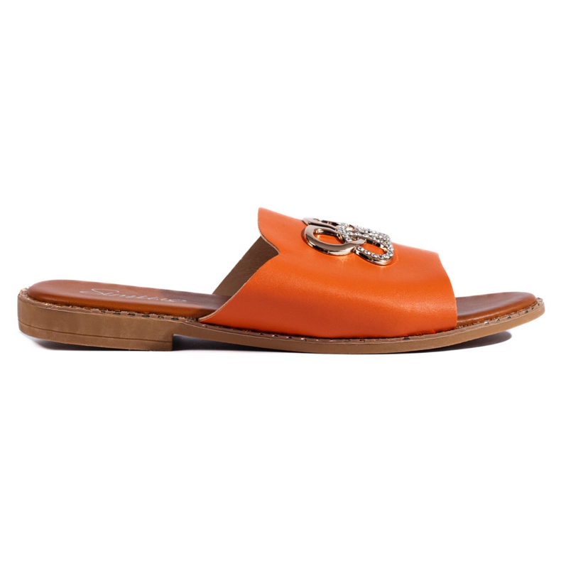 Stilvolle orangefarbene Damen-Flip-Flops