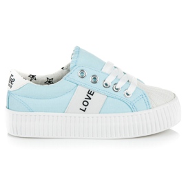 Kylie Love &amp; Peace-Turnschuhe für Kinder blau