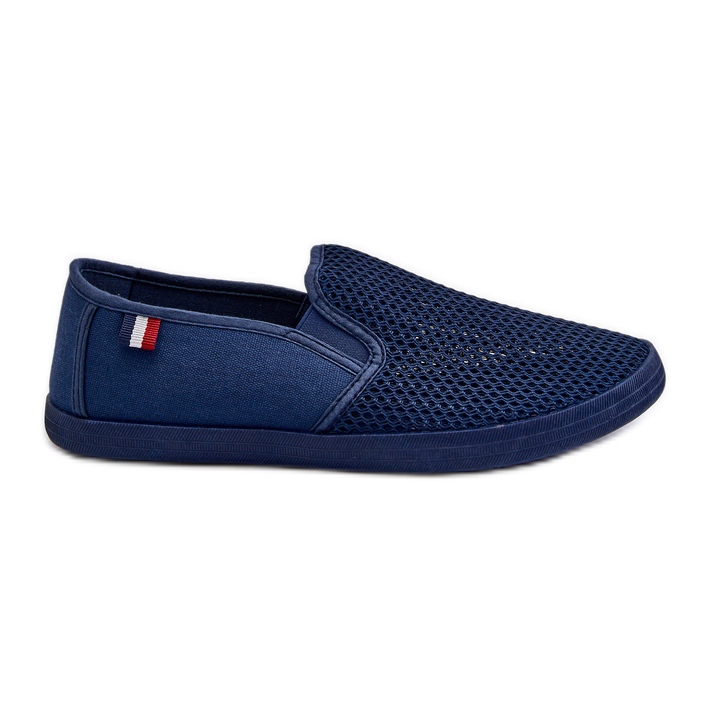 Durchbrochene Herren-Sneaker in Marineblau von Koboru