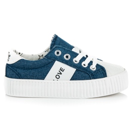 Kylie Love &amp; Peace-Turnschuhe für Kinder blau