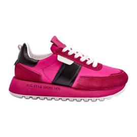 Damen-Sneaker auf der Big Star-Plattform NN274500 Memory Foam System Fuchsia rosa