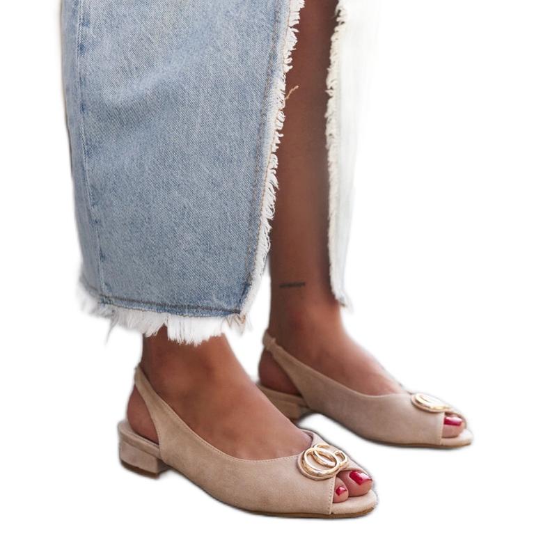 Warda-Sandalen mit Lederinnensohle beige