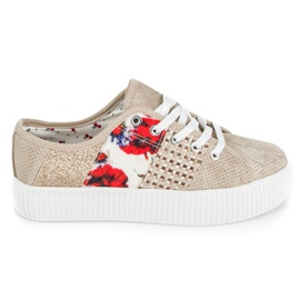 Kylie Damenturnschuhe auf der Plattform braun