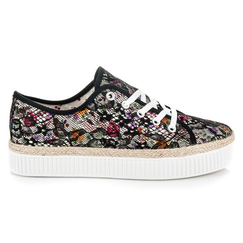 Kylie Espadrilles aus Spitze mit Blumen mehrfarbig