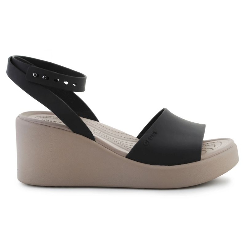 Crocs Brooklyn Ankle Strap Wedge Sandalen 209406-07H schwarz