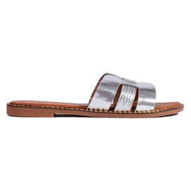 Silberne Damen-Flip-Flops