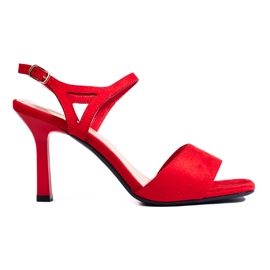 Rote Damen-Sandalen mit hohen Absätzen von Sergio Leone
