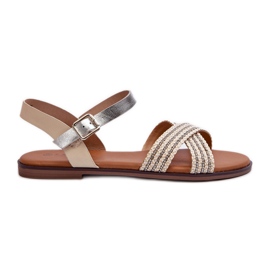S.Barski MY923 Flache Damensandalen, Beige
