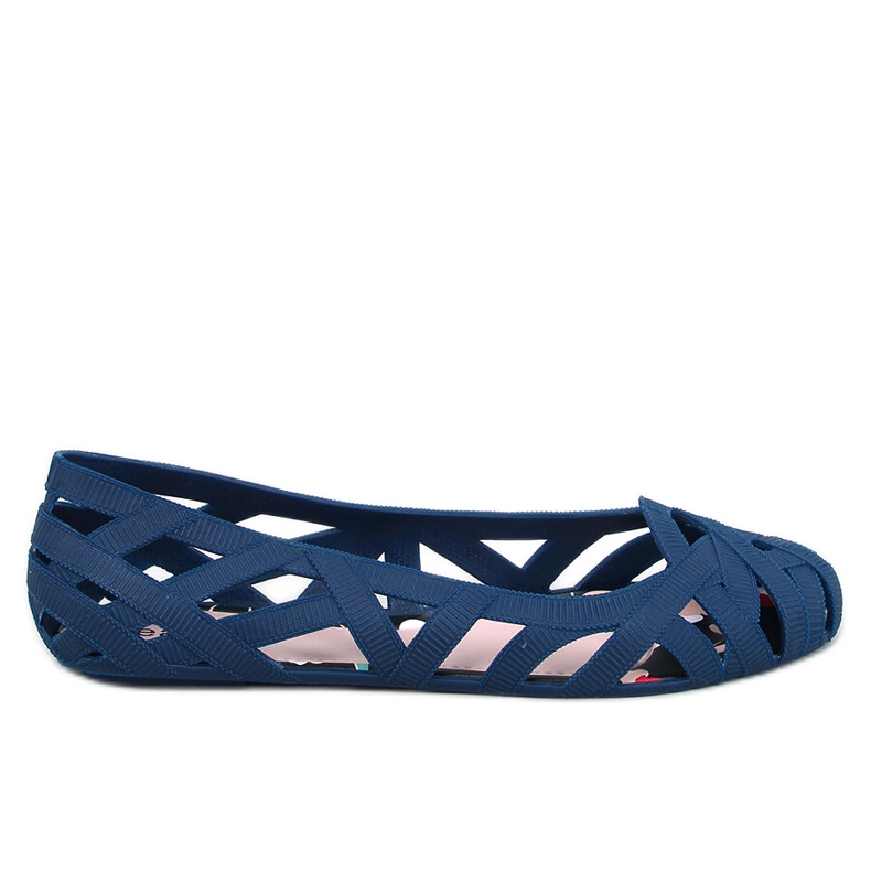 Meliski durchbrochene Ballerinas Chassa Navy blau
