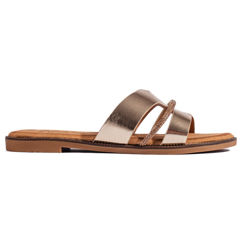 Elegante goldene Damen-Flip-Flops