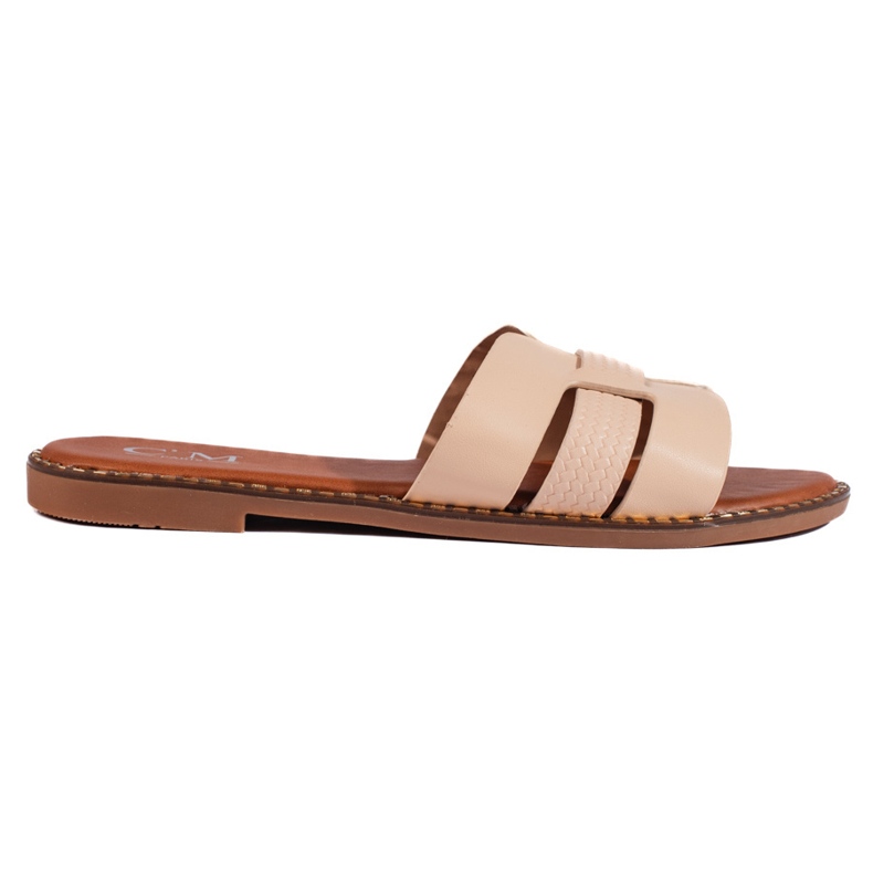 Beige klassische Damen-Flip-Flops