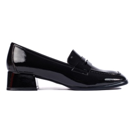 Schwarze Lack-Loafer von Sergio Leone