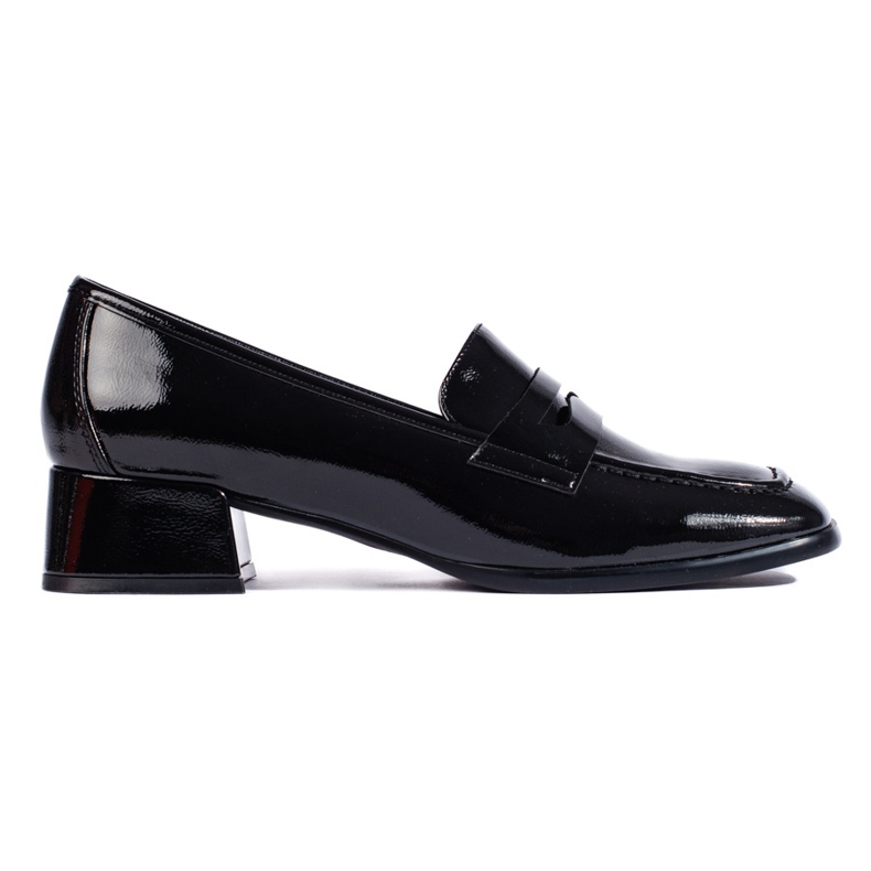 Schwarze Lack-Loafer von Sergio Leone