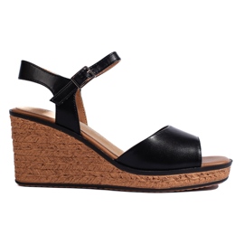 Schwarze Keilsandalen für Damen von Sergio Leone