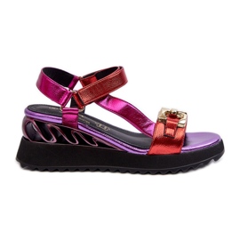 S.Barski Damen-Keilsandalen D&amp;A CR954 Lila violett