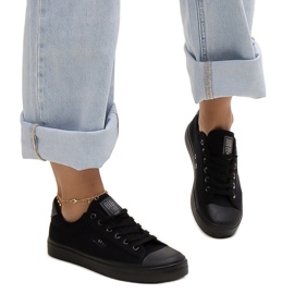 Schwarze Stoffsneaker Big Star LL274092