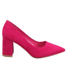 Clairay Fuchsia Pumps mit weitem Absatz rosa
