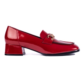 Sergio Leone Rote Lackmokassins für Damen
