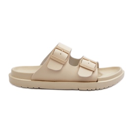 Damen-Flip-Flops aus leichtem Schaumstoff mit Schnallen Big Star NN274A752 Beige