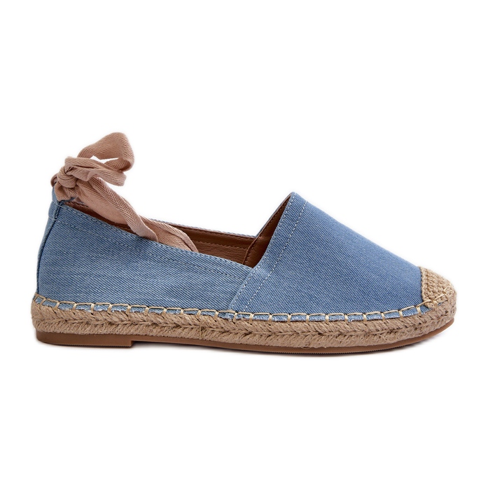 Blaue Ismanne-Jeans-Espadrilles zum Binden