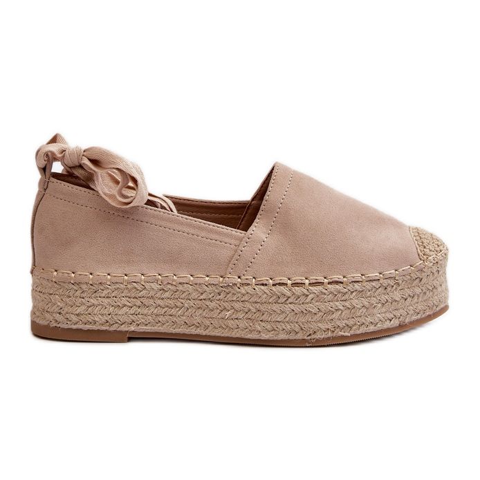 Bellucci Damen-Espadrilles, gebunden auf einer Plattform mit Zopf, beige Tailesse